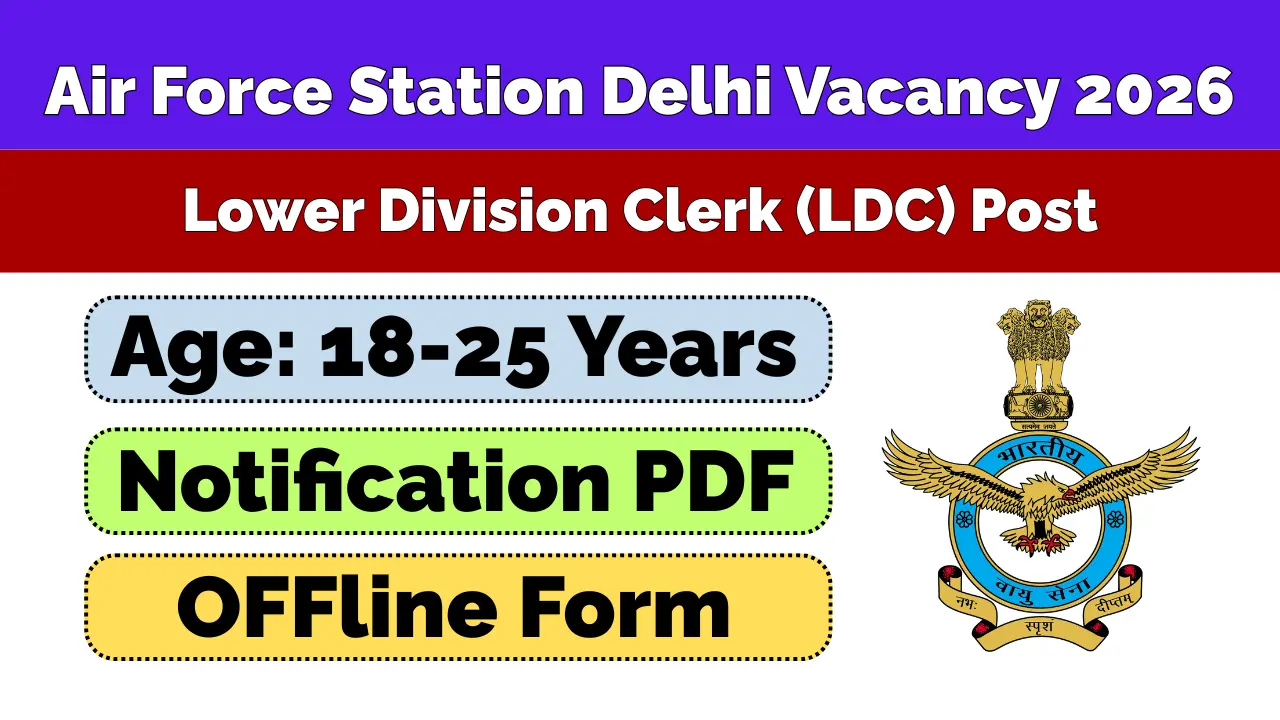 Air Force Station Delhi Clerk Recruitment 2026