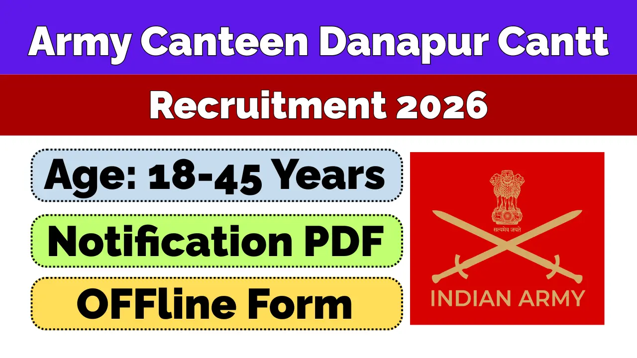 Army Canteen Danapur Cantt Vacancy 2026