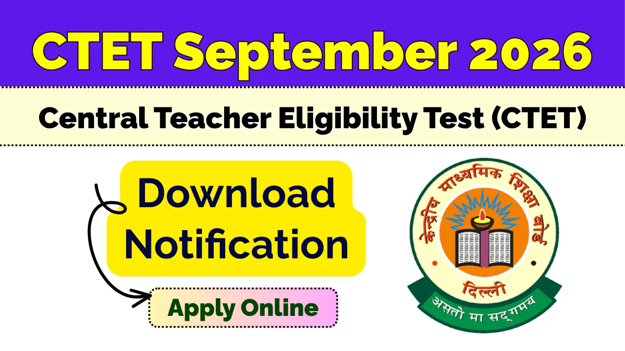 CTET September 2026 Notification