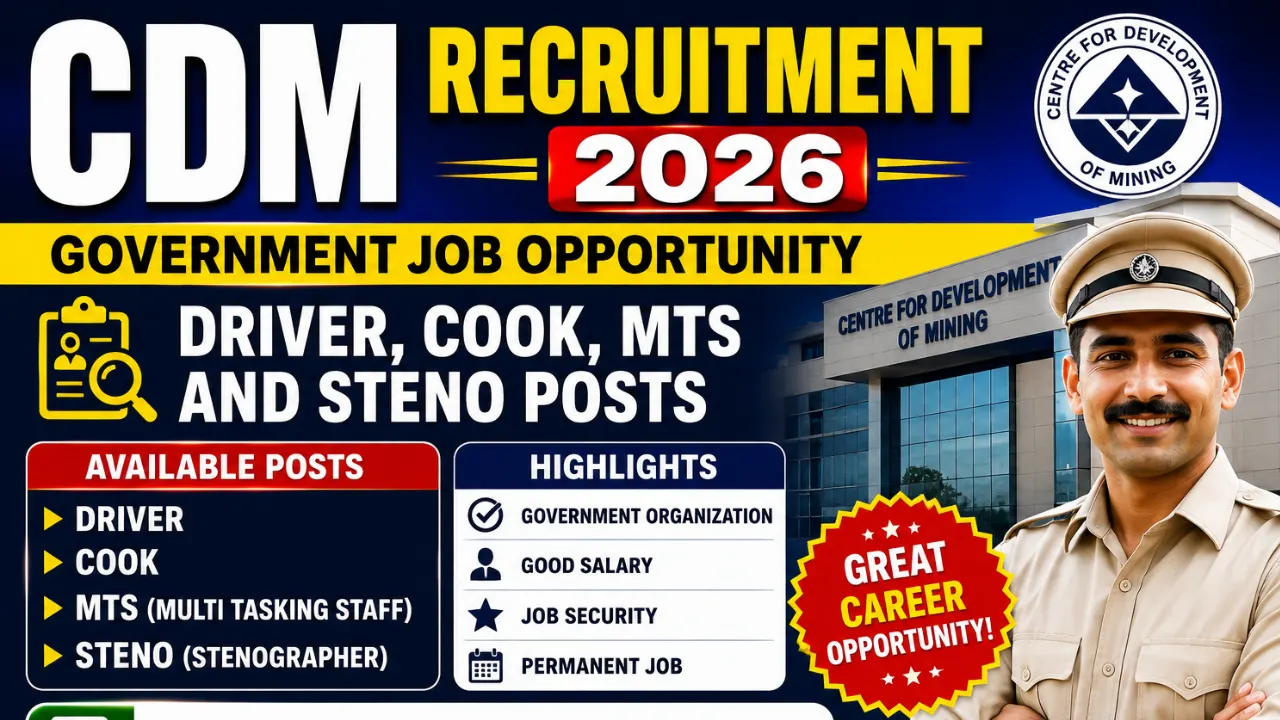 College of Defence Management CDM Recruitment 2026