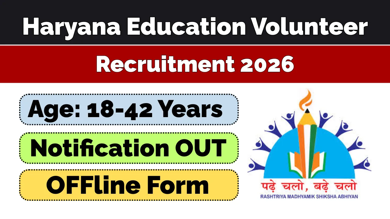 Haryana Education Volunteer Vacancy 2026