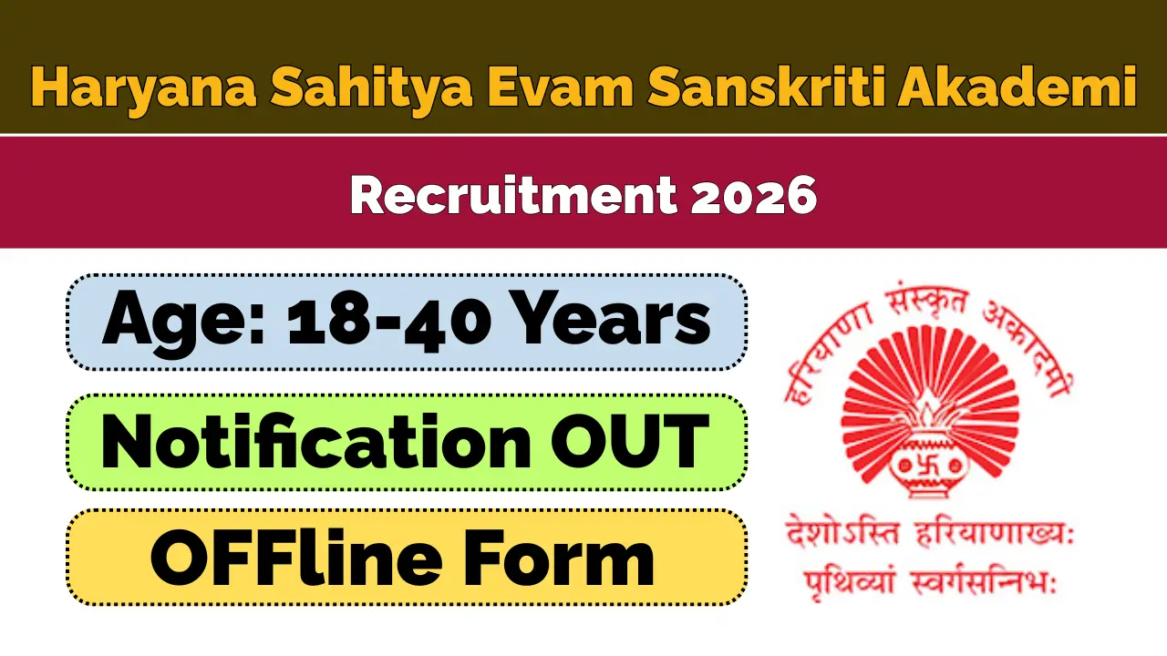 Haryana Sahitya Evam Sanskriti Akademi Recruitment 2026