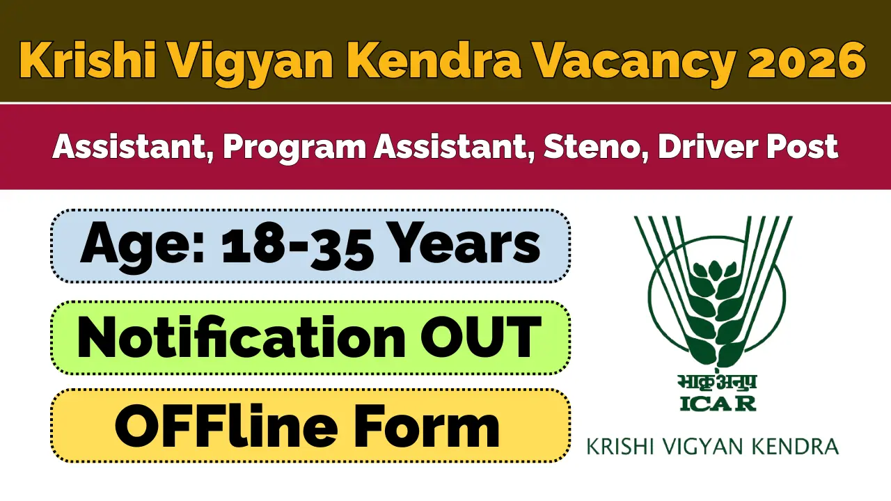 Krishi Vigyan Kendra Gonda Recruitment 2026