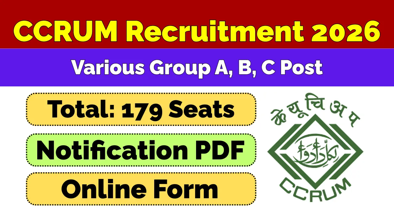 CCRUM Recruitment 2026