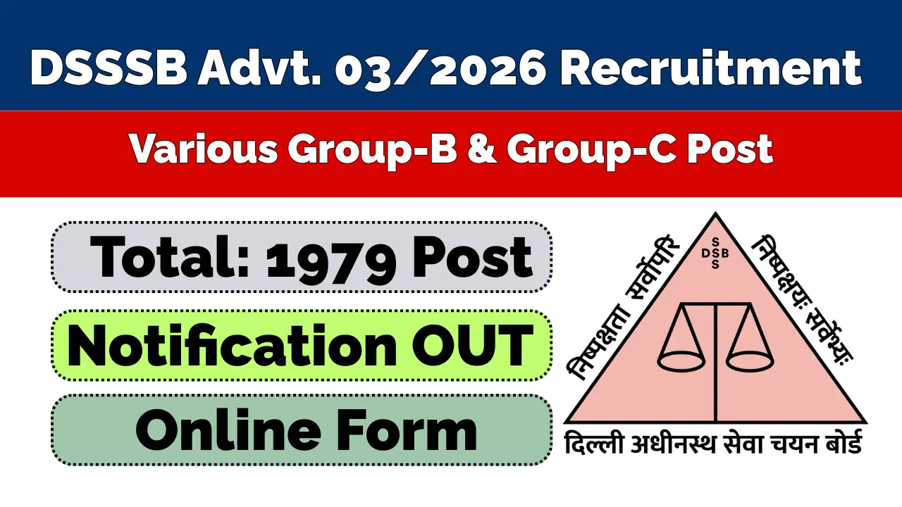 DSSSB Advt 032026 Notification