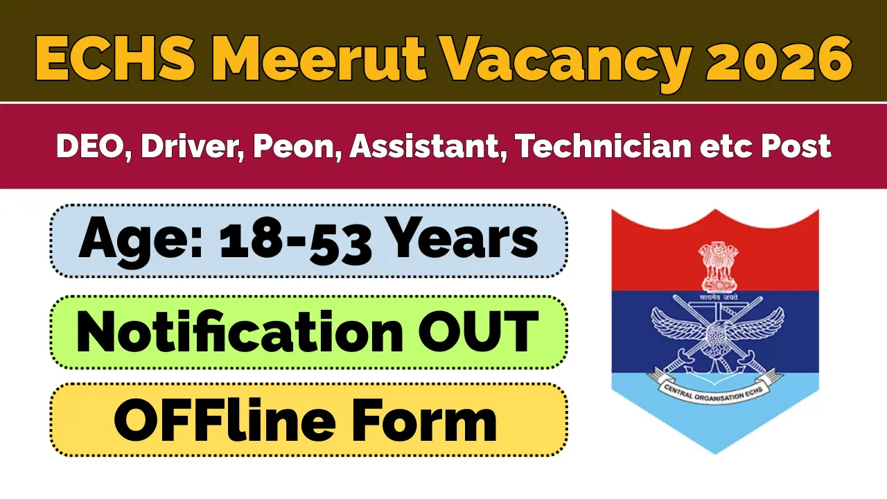 ECHS Meerut Vacancy 2026