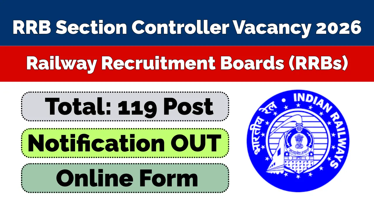 RRB Section Controller Recruitment CEN 032026