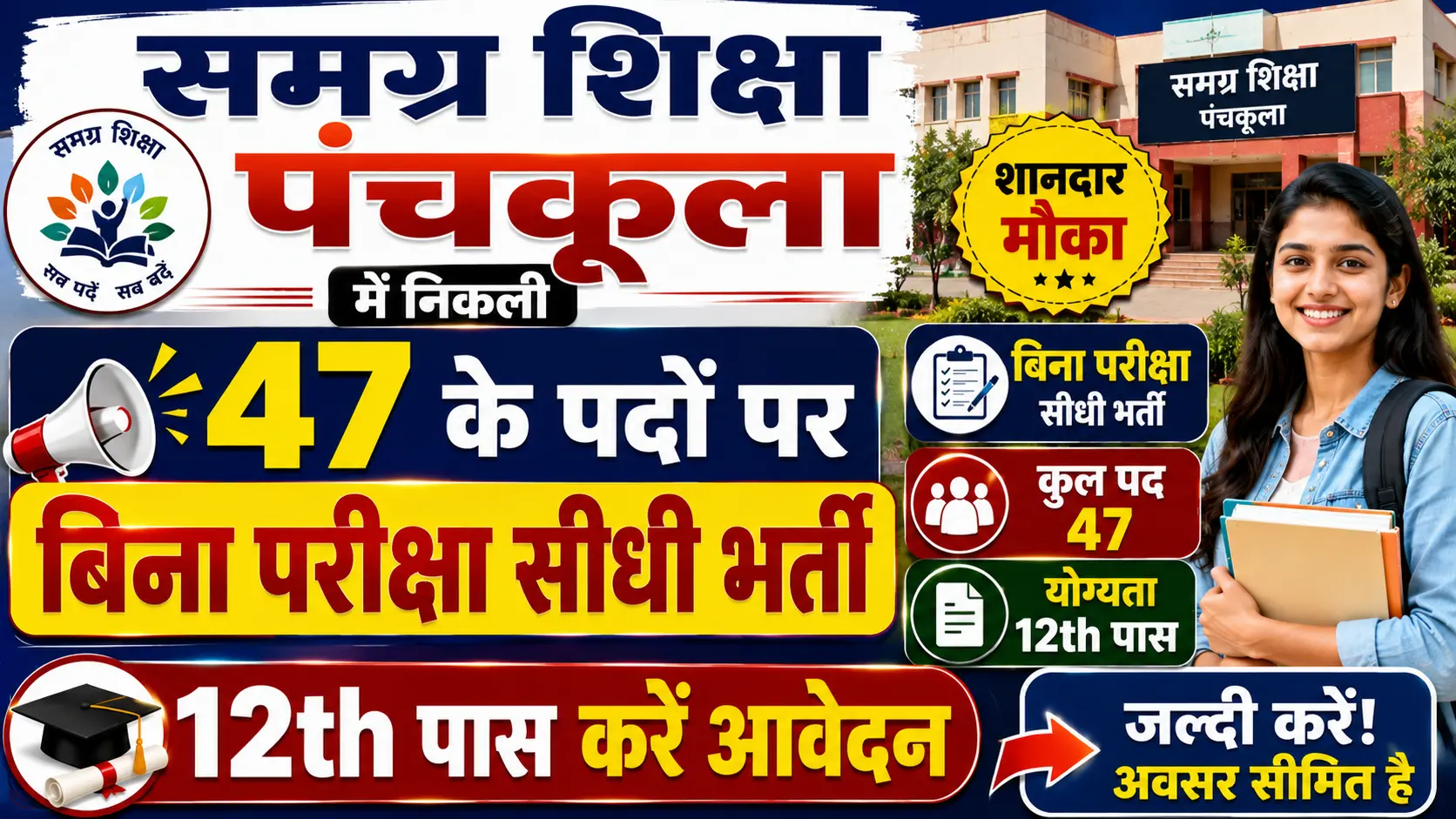 Samagra Shiksha Abhiyan Panchkula Vacancy 2026