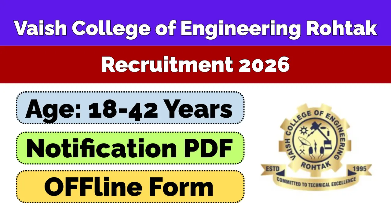 Vaish College of Engineering Rohtak Vacancy 2026