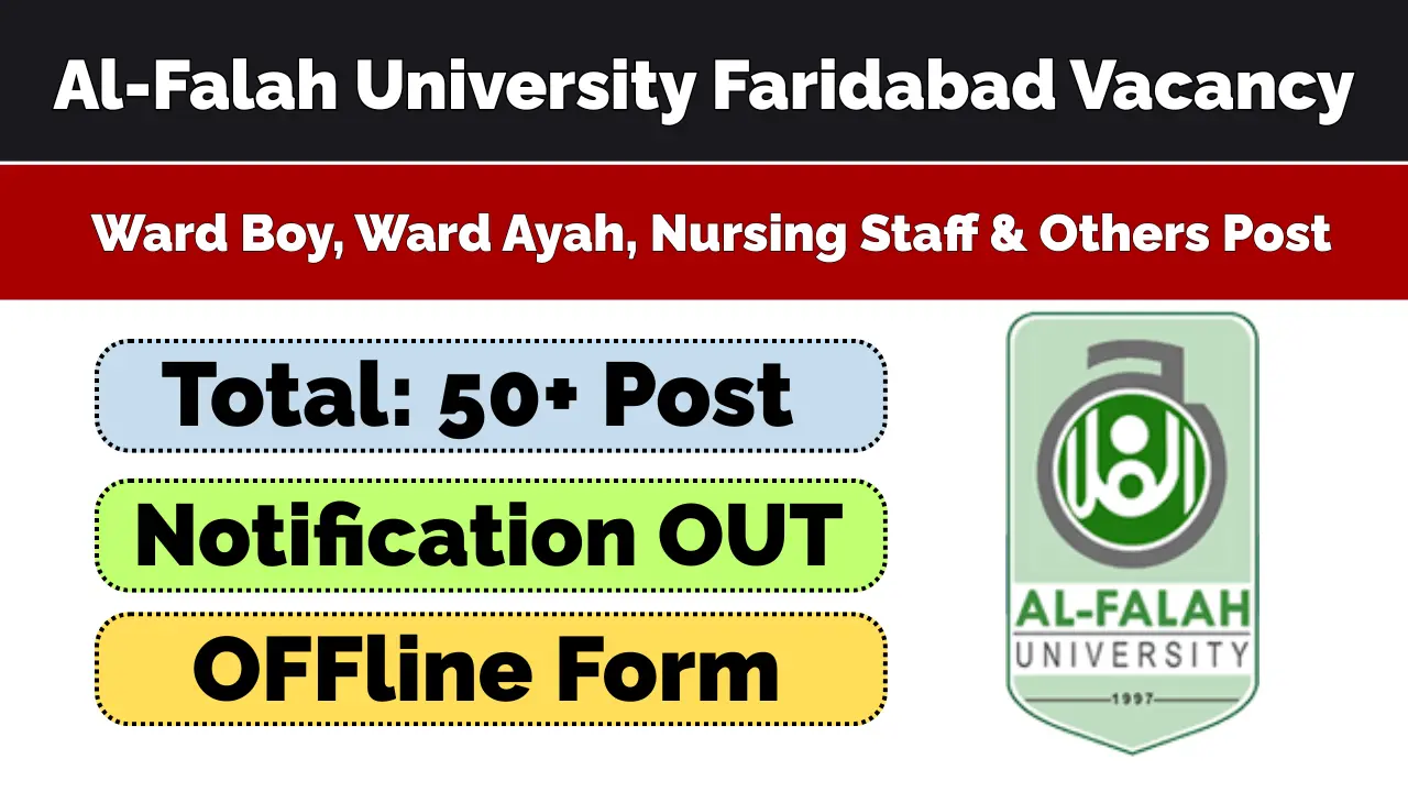 Al-Falah University Faridabad Recruitment 2026