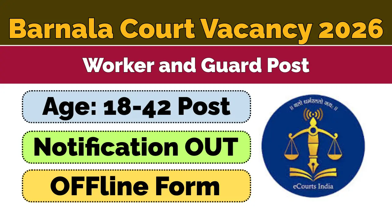 Barnala Court Worker and Guard Vacancy 2026