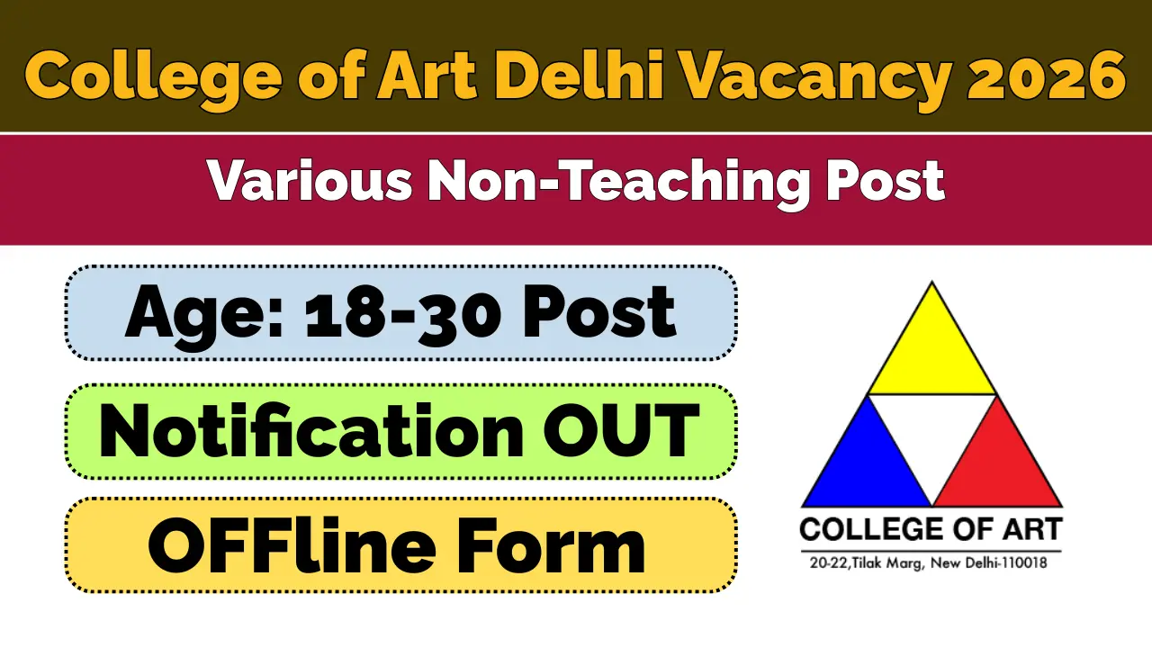 College of Art Delhi Vacancy 2026