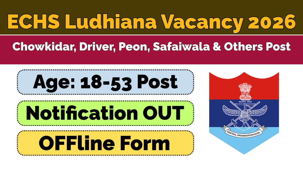 ECHS Ludhiana Recruitment 2026
