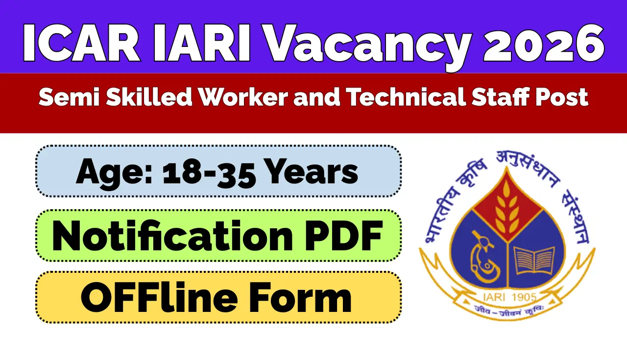 ICAR IARI Recruitment 2026