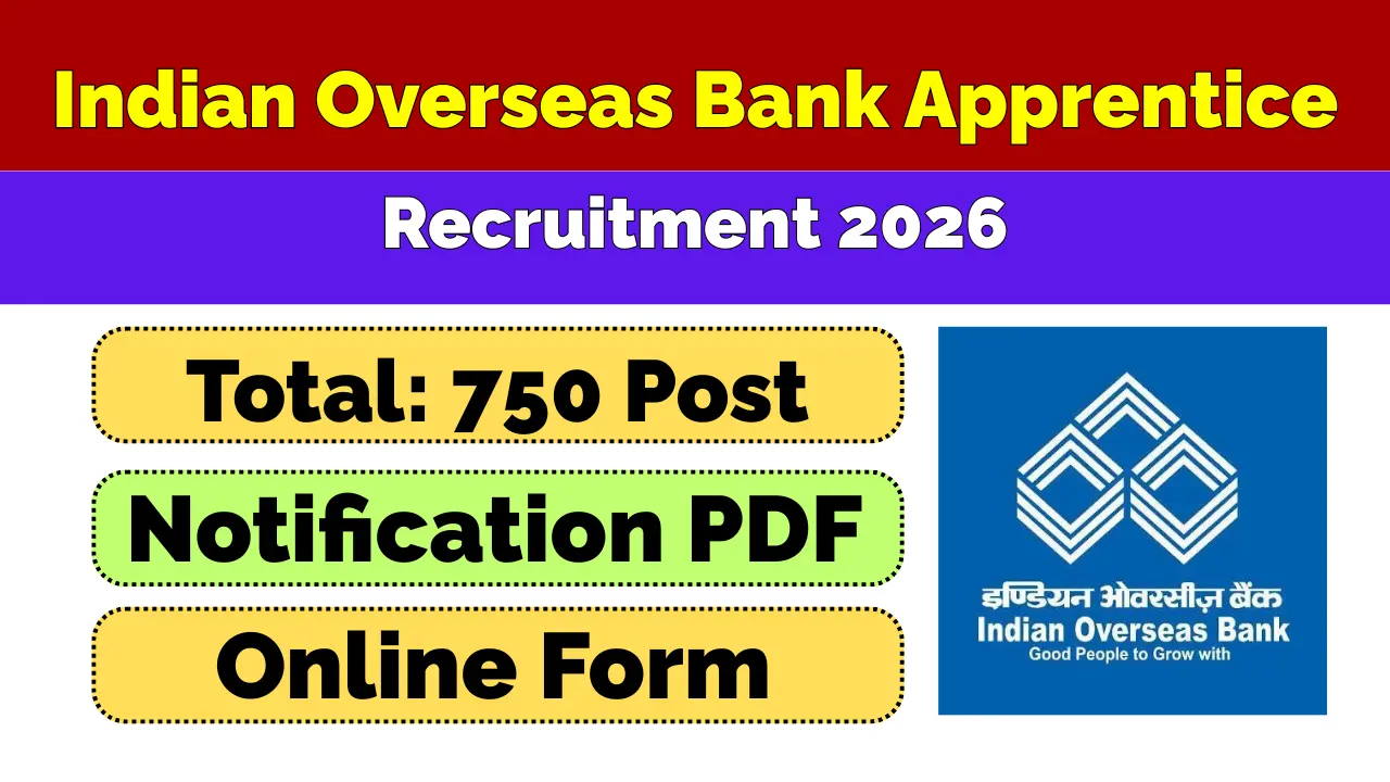 Indian Overseas Bank Apprentice Recruitment 2026