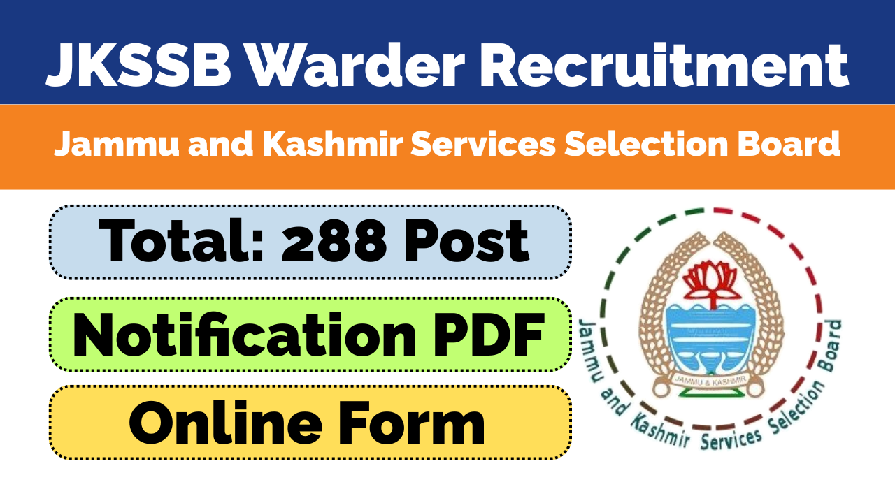 JKSSB Warder Recruitment 2026