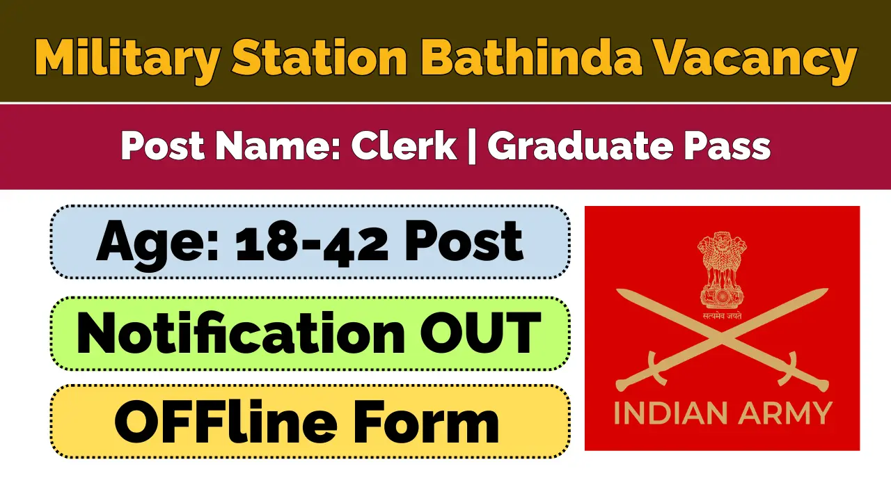 Military Station Bathinda Recruitment 2026