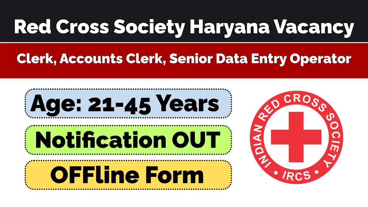 Red Cross Society Haryana Recruitment 2026