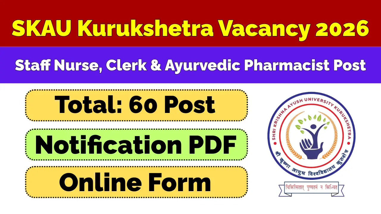 SKAU Kurukshetra Recruitment 2026