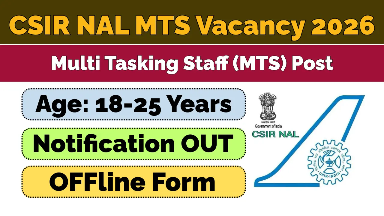 CSIR NAL MTS Vacancy 2026