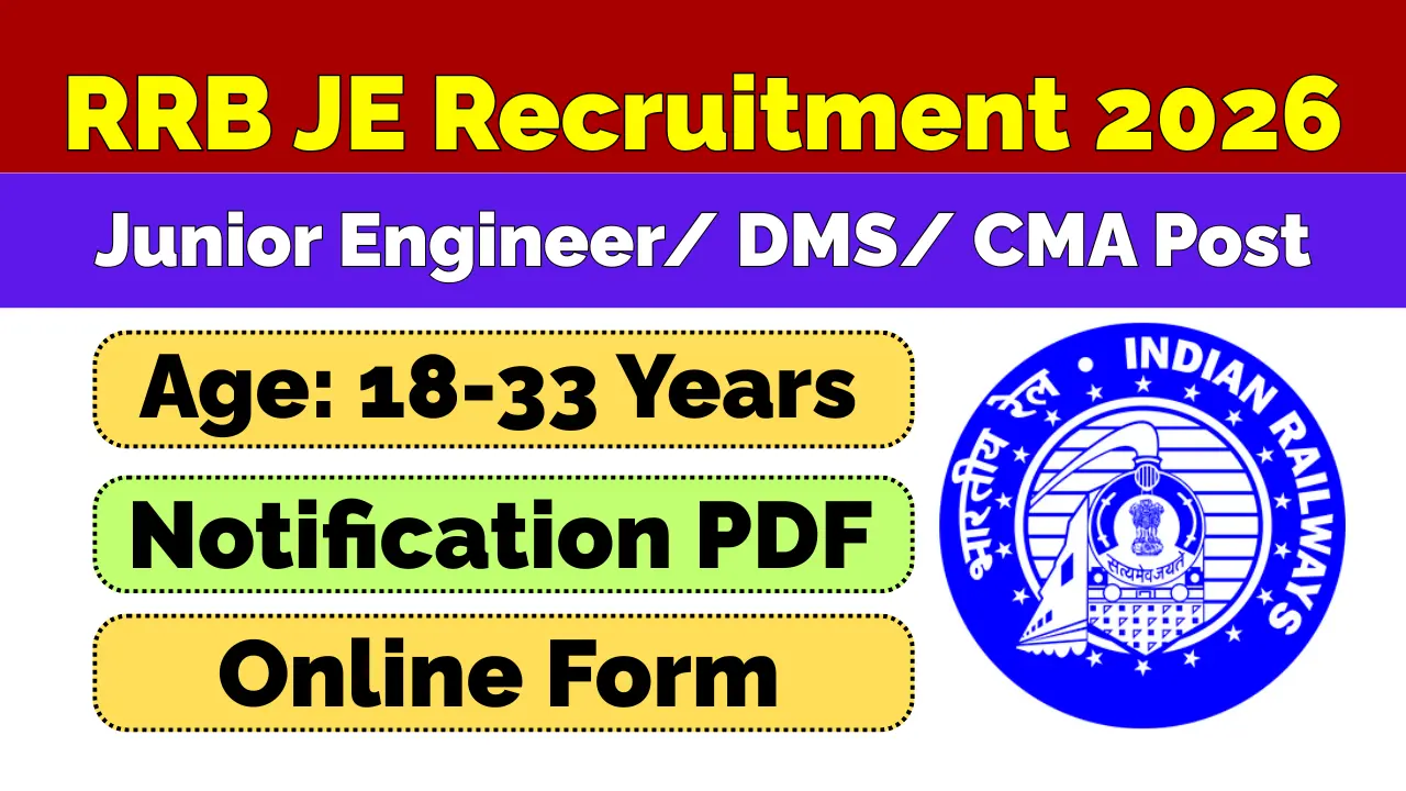 RRB JE Recruitment 2026
