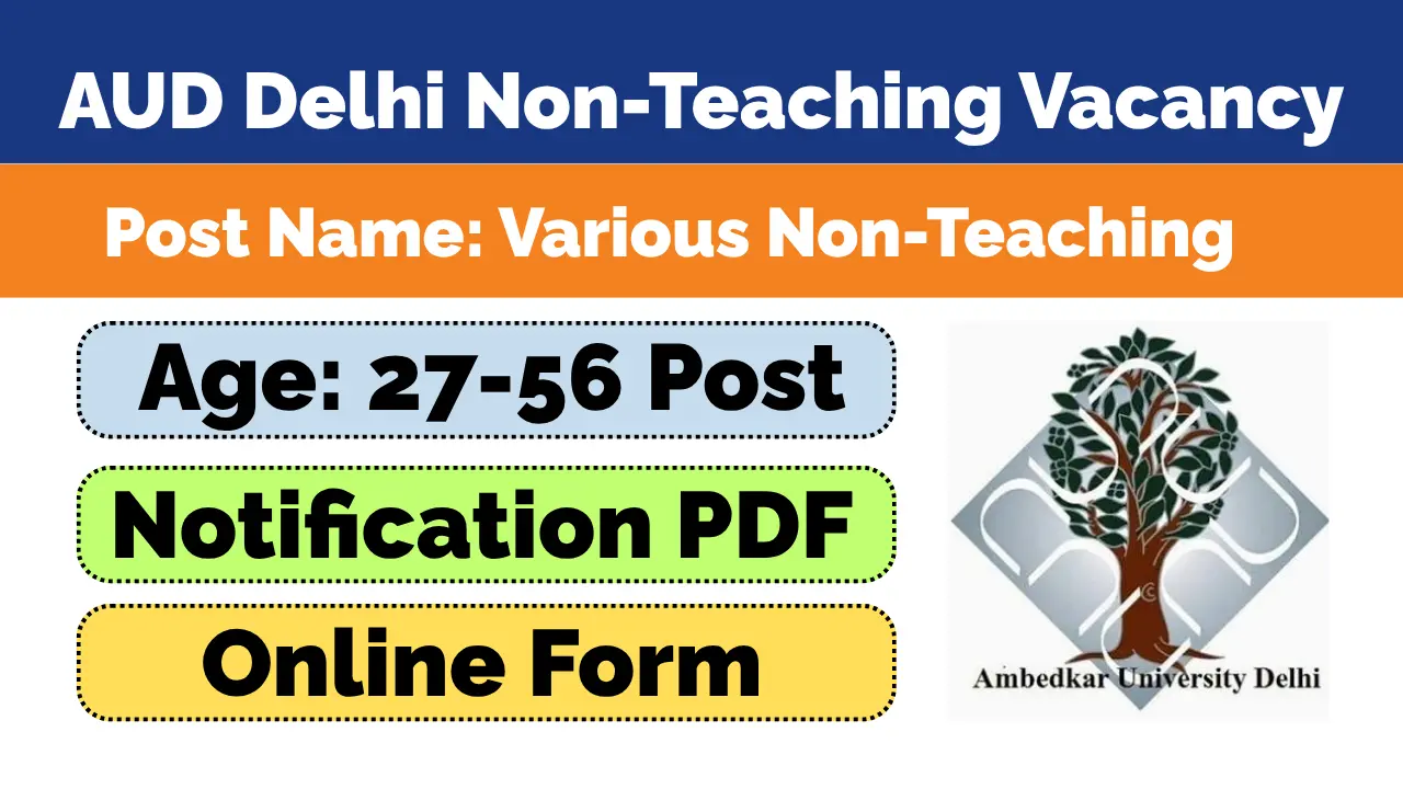 AUD Delhi Non-Teaching Recruitment 2026