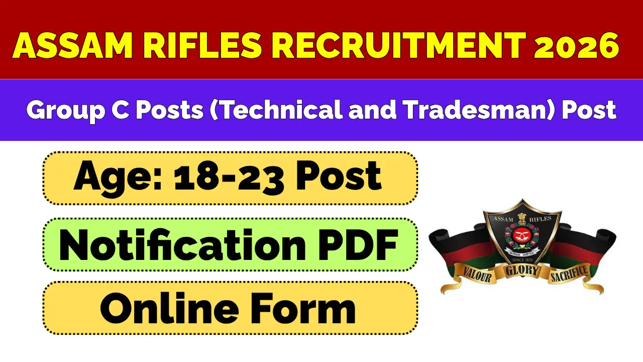 Assam Rifles Technical and Tradesman Recruitment 2026