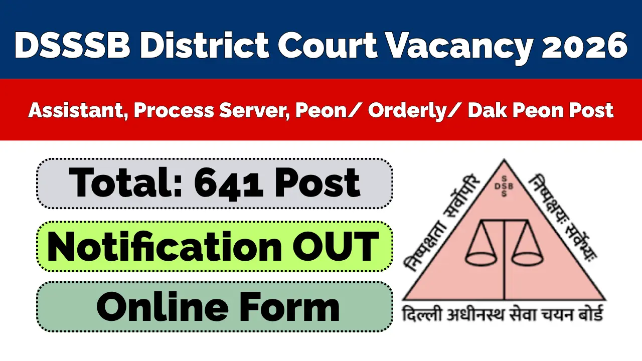 DSSSB District Court Recruitment Advt 042026