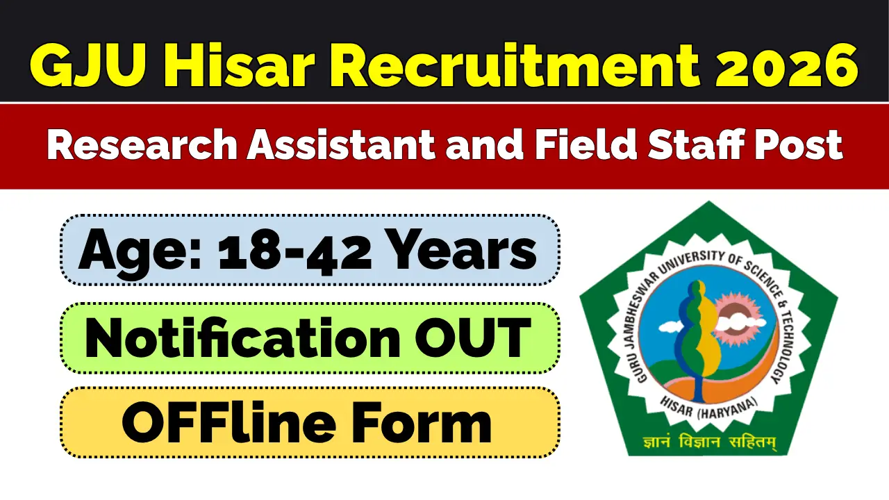 GJU Hisar Recruitment 2026
