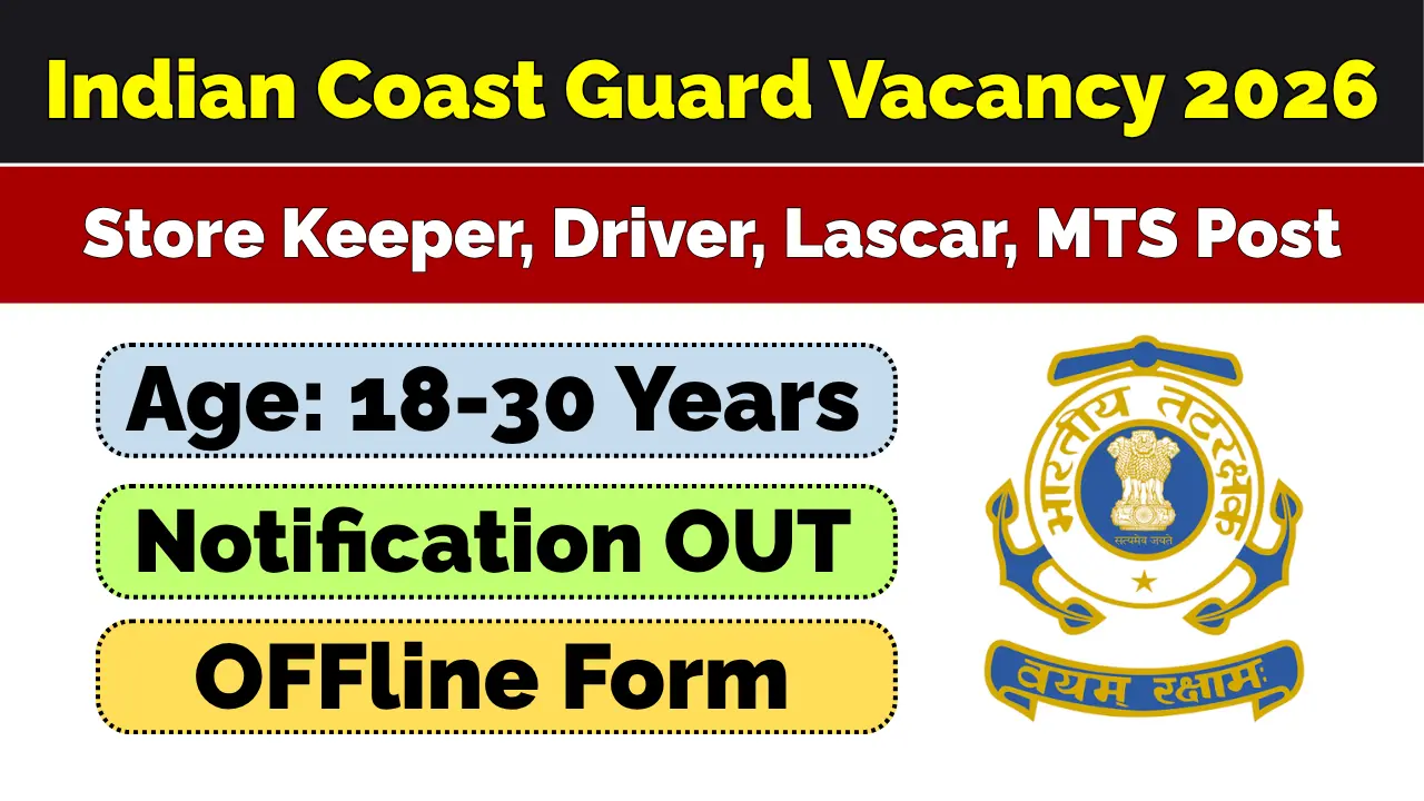 Indian Coast Guard Recruitment 2026