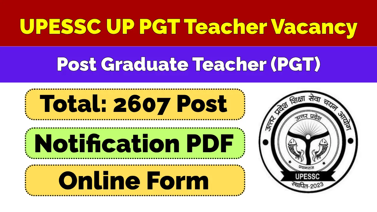 UPESSC UP PGT Recruitment 2026