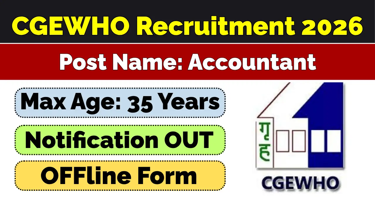CGEWHO Recruitment 2026