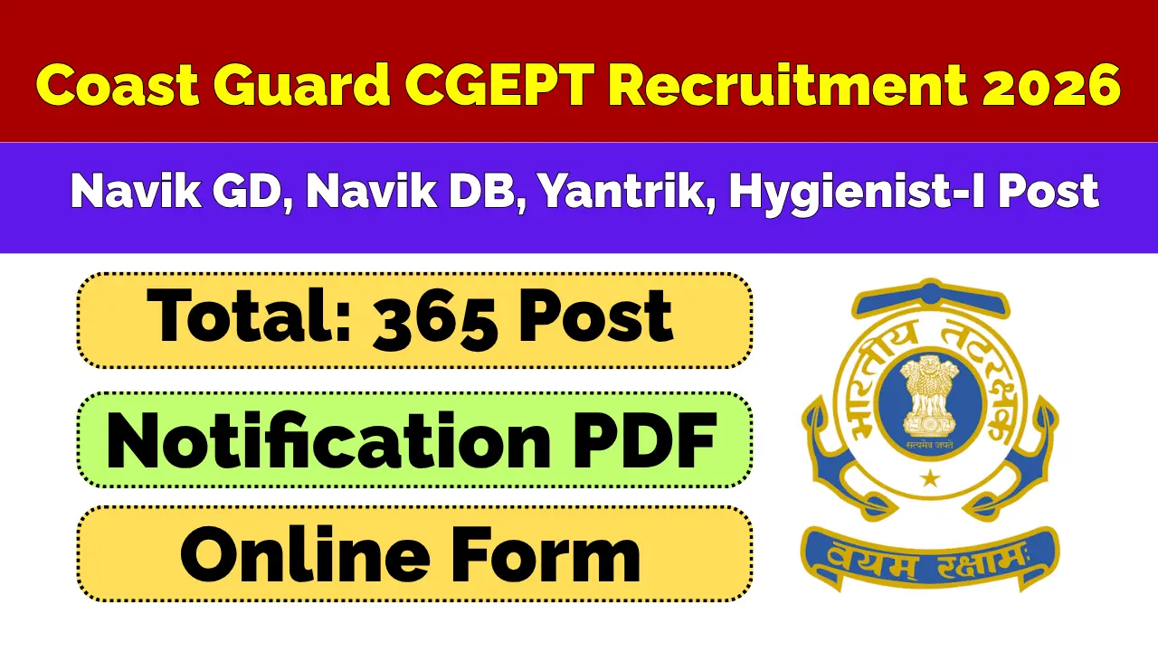 Indian Coast Guard CGEPT Recruitment 2026