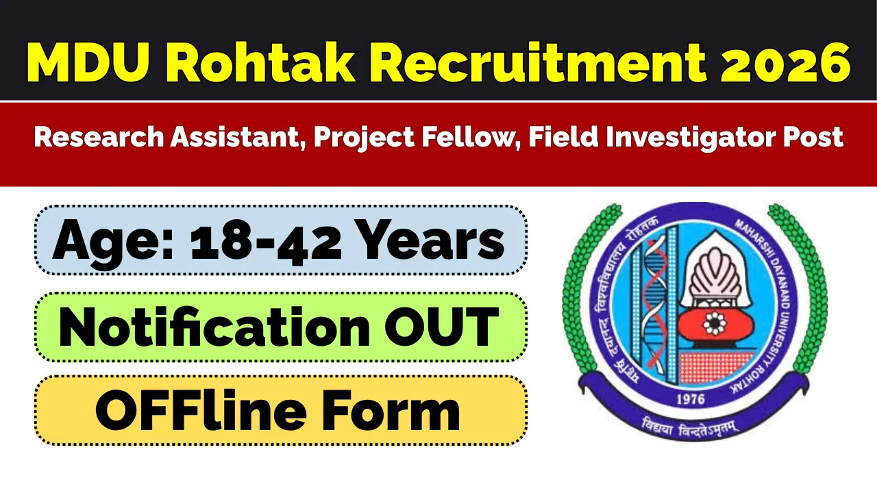 MDU Rohtak Vacancy 2026