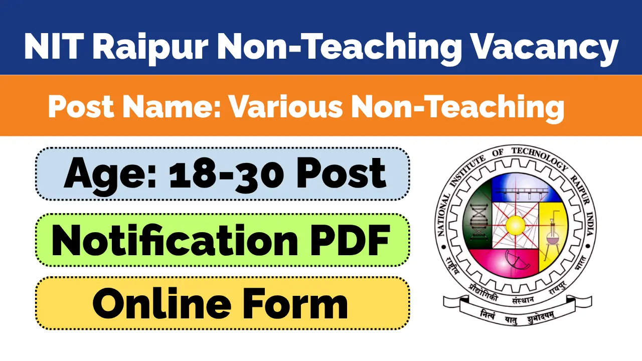 NIT Raipur Non-Teaching Recruitment 2026